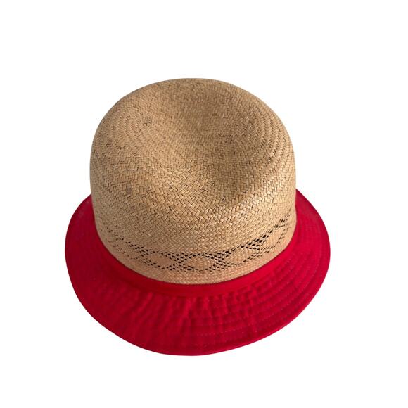 United Hatters Cap & Millinery Works Straw Woven Hat w/ Red Rim main image 7